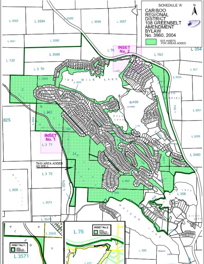 Map of 108 Mile Ranch Greenbelt Lands